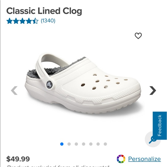 white crocs with fur